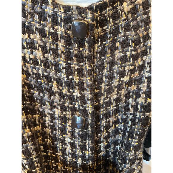 Kate Spade Tweed Belted Jacket - Houndstooth, Designer Classic - Picture 7 of 10